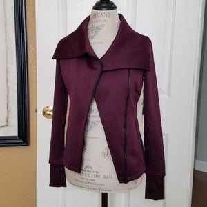 SOLD NWT HEAD Maroon Mid-weight Shawl Collar Sweater